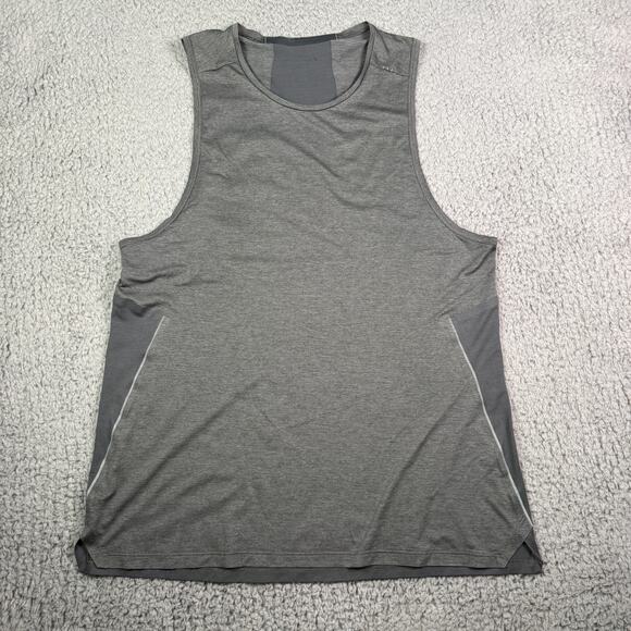 Lululemon Shirt Mens M Gray Fast Free Tank Top Muscle Mesh Sleeveless Reflective - Picture 1 of 8